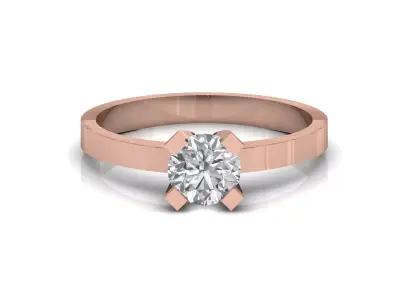 STL 3DM Print Ready Women Diamond Ring Lightweight Printable  3D print model 132