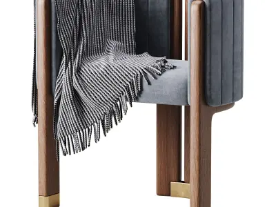 DINING CHAIR CRAWFORD 3D model