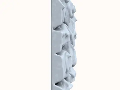 Stacked Schist Rock Wall Prop 3D model