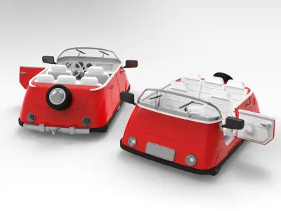 3D model Cartoon Car  3D model