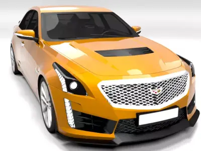 CADILLAC CTS CARBON Low-poly 3D model