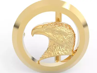 Eagle Belt Buckle Gold  3D print model