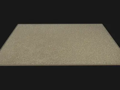Carpet rectangle Low-poly 3D model