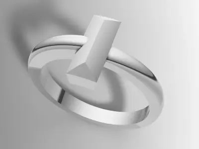 Tiffany T Style Ring CAD  3DM STL File 3D print model