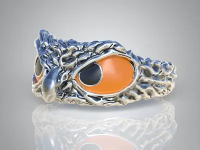 Owl Ring  3D printable model 0244 3D print model