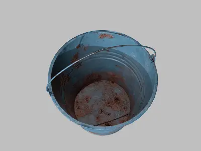 Bucket low-poly with rust Free low-poly 3D model