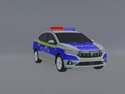 Dacia Logan 2021 PolicCar 3D model