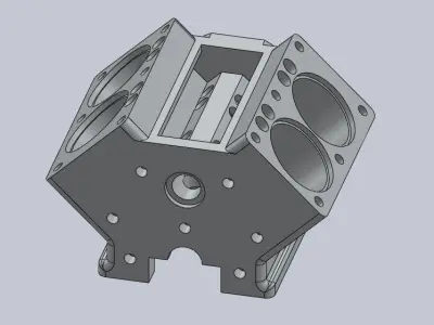 V4 engine block Free 3D print model