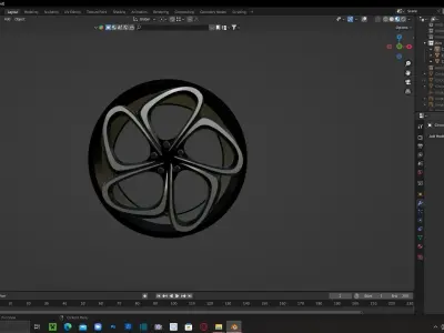 High Poly Car Rims Concept  3D model