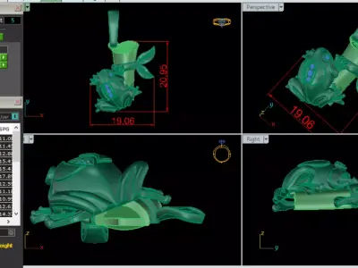 Frog Pendant Diamond 3D print model