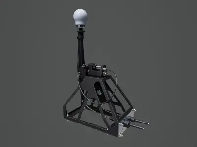 Short Shifter 01 - Variation B - White Low-poly 3D model