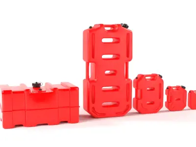 Fuel Tank Collection Low-poly 3D model