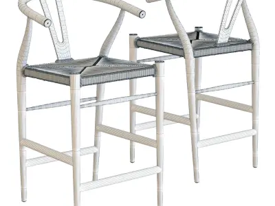 Crate and Barrel - Crescent Counter Stool 3D model