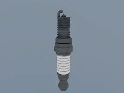 Used Spark Plug Low-poly 3D model