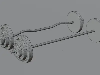 Stylized Fitness Equipment Pack Free low-poly 3D model