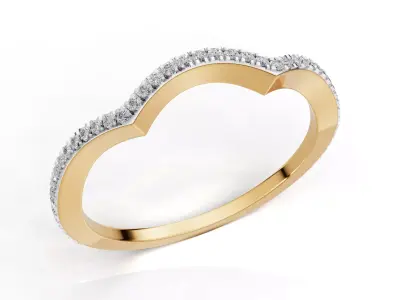 AV 739 Diamond Womens Wedding Ring 3D print model