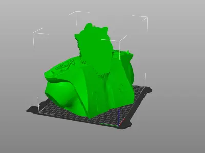 Dog Aussie Border-Anubis Bust  3D Model Friendly 3D print model