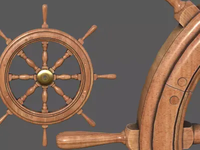 Ship Wheel 3D model