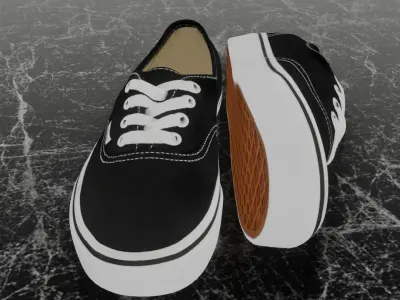 VANS AUTHENTIC UNISEX OLD SKOOL 3D SHOES Low-poly 3D model