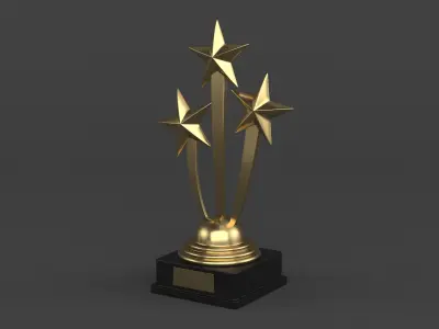 Gold Trophy Cup 3D model get