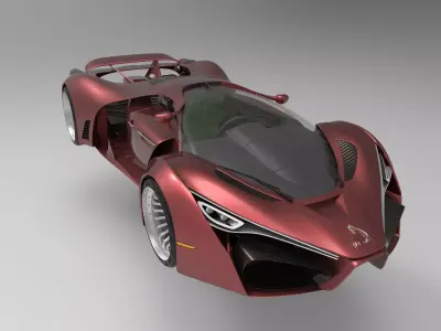 Super sports car model 3D model