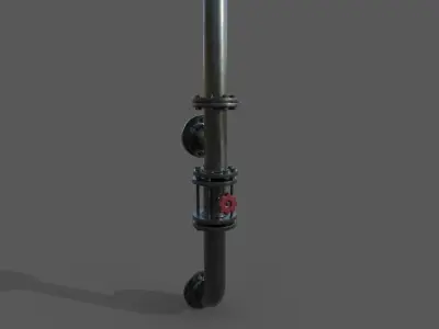 steel pipes 3D model buy