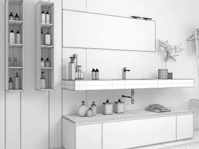 Bathroom furniture set Arcom Escape 5 3D model