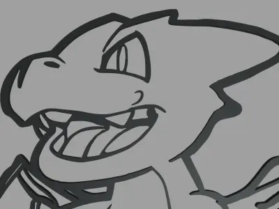 Charizard Wall Silhouette 01 3D print model