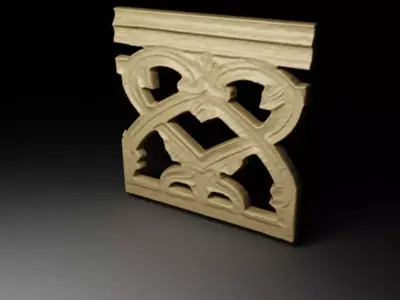 Handrail Stone Decor  Free 3D model