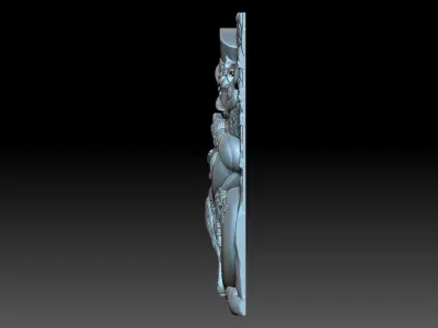 Snowman and reindeer 3D print model