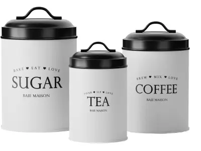 Kitchen Canister Set 10 - Storage - Baie Maison 3D model