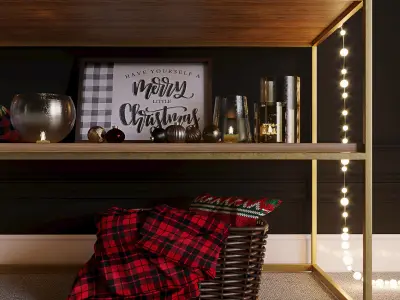 Christmas decor set 03 3D model