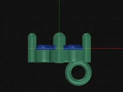 Clover Diamond Pendant Gold Zircon Layering Necklace 3D print 3D print model