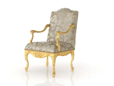 Venetian gold armchair by Modenese 3D model