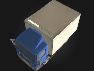 Blue Cargo Truck  Reliable Transport Vehicle 3D model