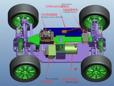 RC car model 3D model