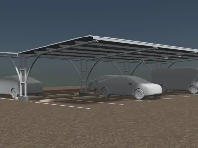 Solar carport 24u03 3D model