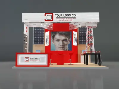 Booth Exhibition Stand a158  3D model