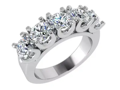 Round Diamond Band 3711 3D print model