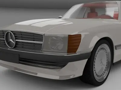 Mercedes SLC c107  Low-poly 3D model