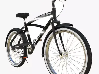 Stylish Bicycle Low-poly 3D model