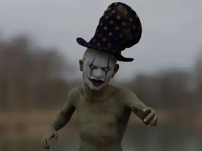 Scary Clown 2 Low-poly 3D model