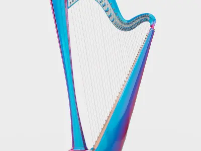 Iridescent symphony Harp  3D model