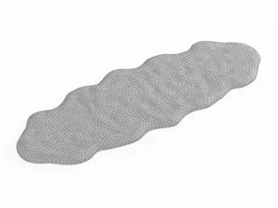 Sheepskin rug 3D model