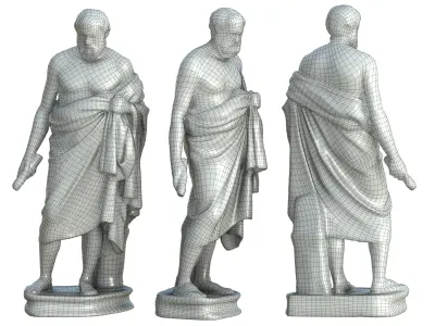 Statue 09 Low-poly 3D model