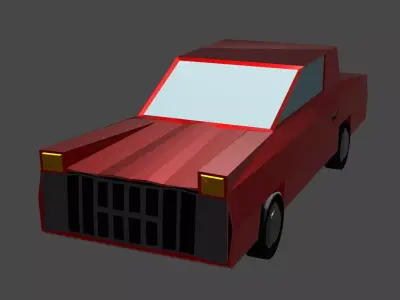 Generic Muscle car Free low-poly 3D model