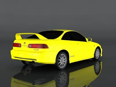 Honda Integra 2000 Low-poly 3D model
