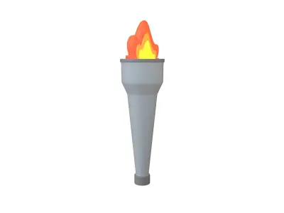Torch v2 001 Low-poly 3D model