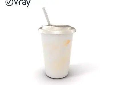 Luxurious Gold Leaf Plastic Cup model pack Low-poly 3D model
