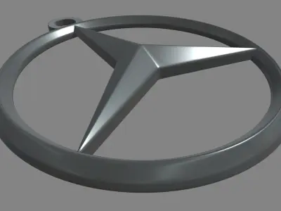 Mercedes Benz Key Ring Chain 3D print model